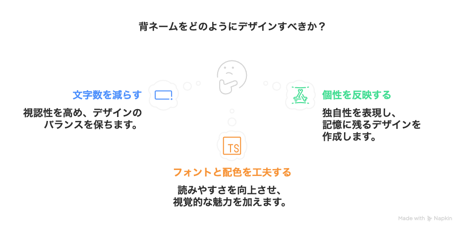 背ネームをどのようにデザインすべきか?