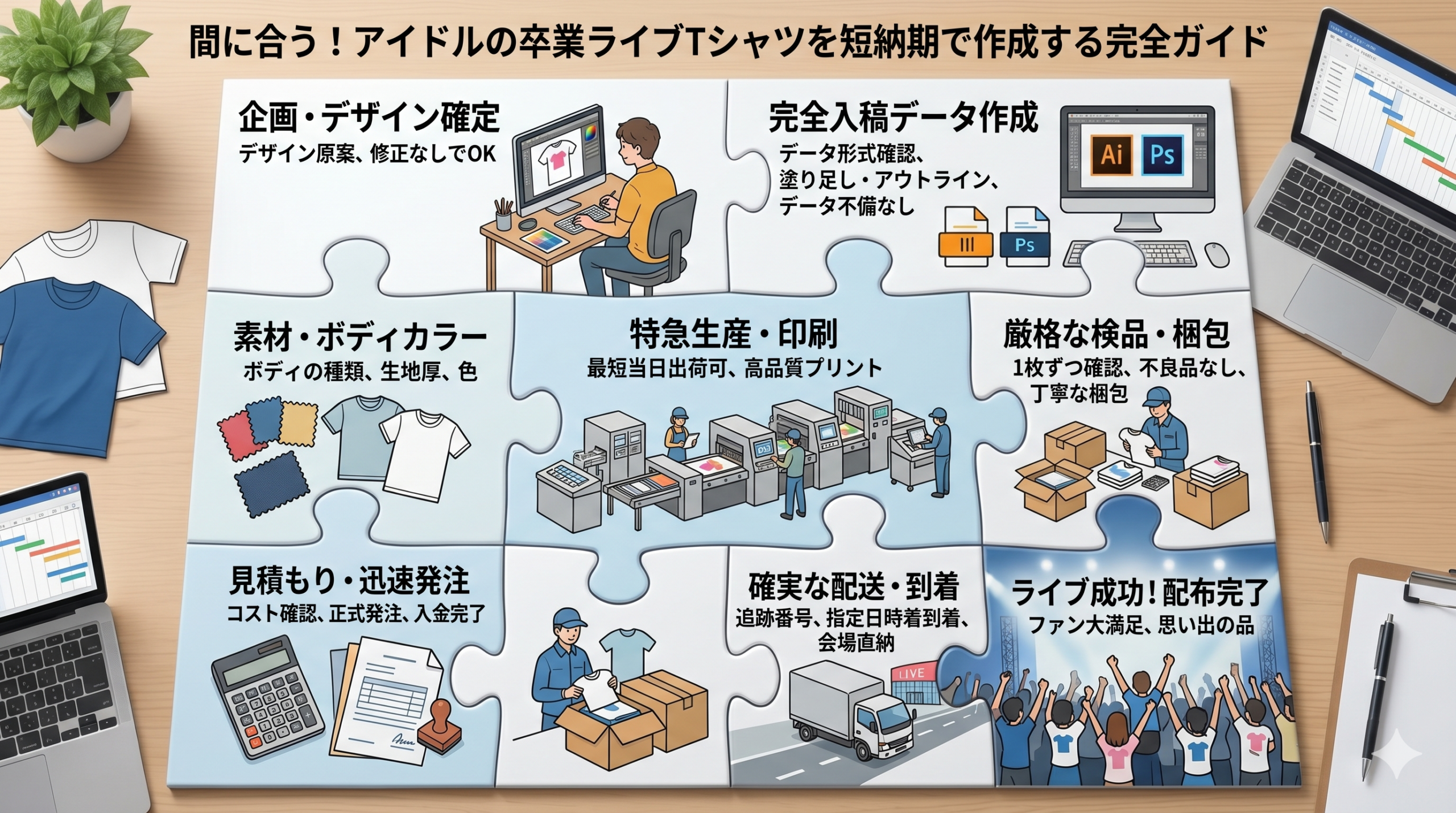間に合う！アイドルの卒業ライブTシャツを短納期で作成する完全ガイド